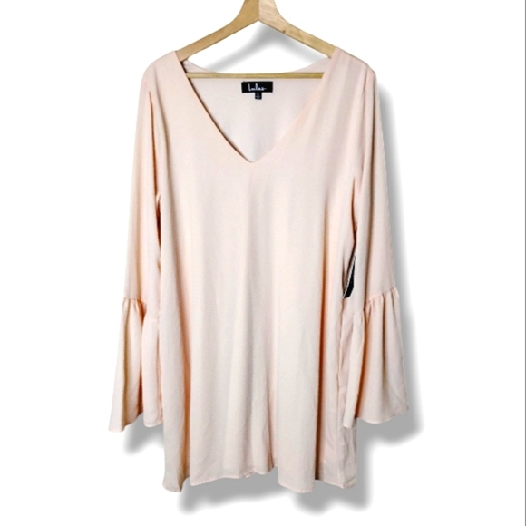 Lulus Far Wanderings Chiffon Mini Dress XL NWT Feminine Romantic Ruffle - Picture 2 of 10